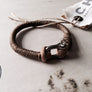 Forged Steel D Shackle Bracelet: Waxed Hemp & Paracord